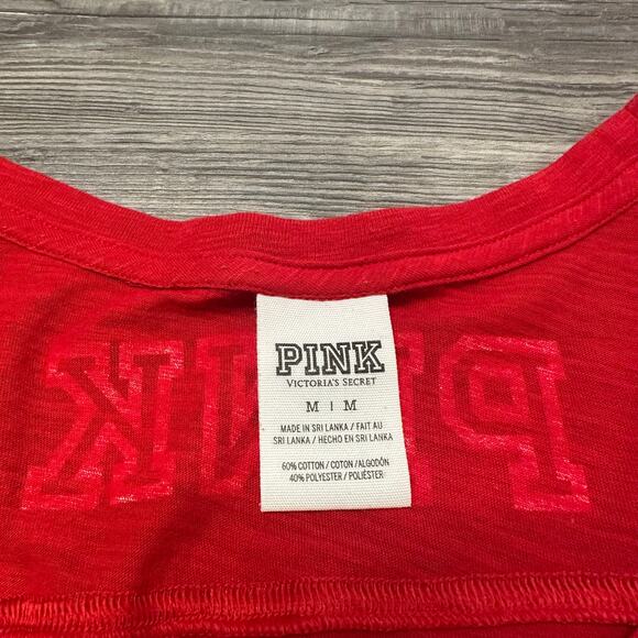 PINK Victorias Secret OSU Ohio State Buckeyes Red Womens M‎ Long Sleeve T-Shirt - Picture 6 of 11